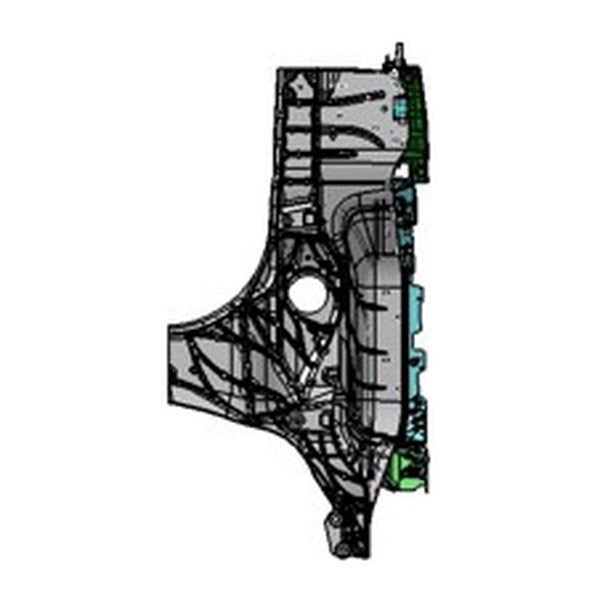 Assembly - Rear Under Body Half Section - Right Hand - Tesla part 2128749-ST-A