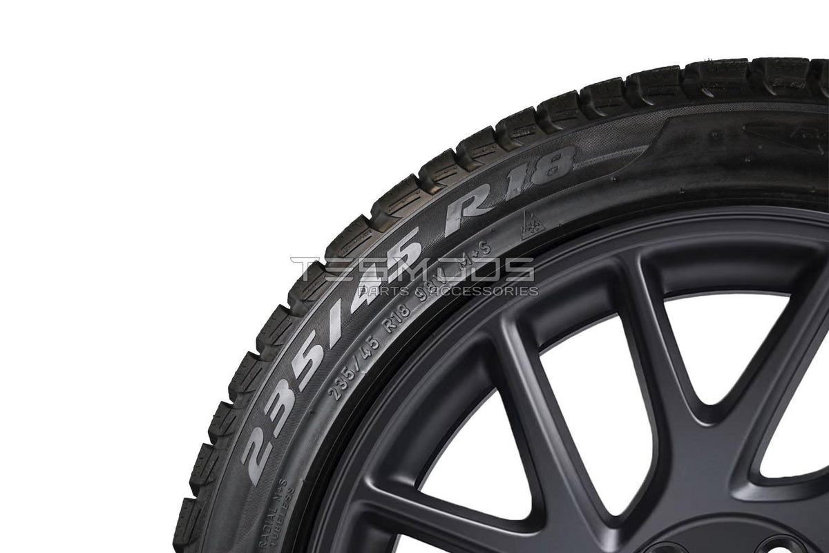 Model 3 Winter Tires Package – OEM 18″ Photon with Pirelli