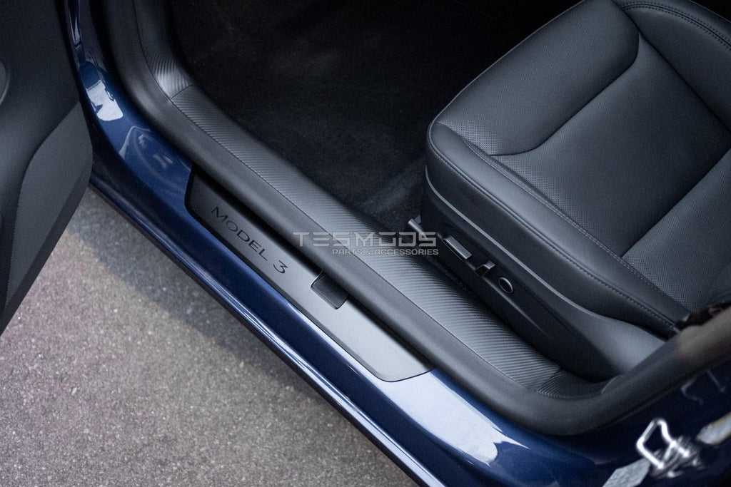 Model 3 Door Sill & Trunk Sill Guards – Carbon Fiber - Model 3, Model 3 Highland