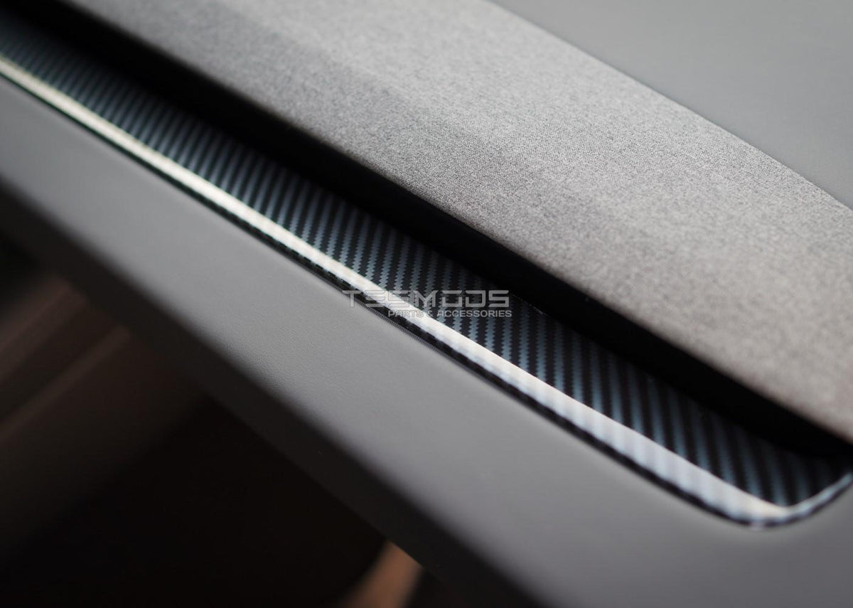 Model 3 Gloss Carbon Fiber Dash Trim Cover - Model 3, Model 3 Highland