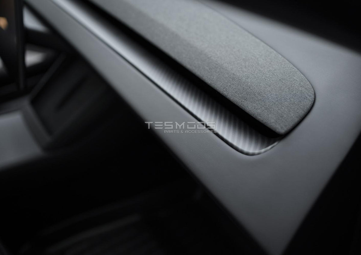 Model 3 Matte Carbon Fiber Dash Trim Cover - Model 3, Model 3 Highland