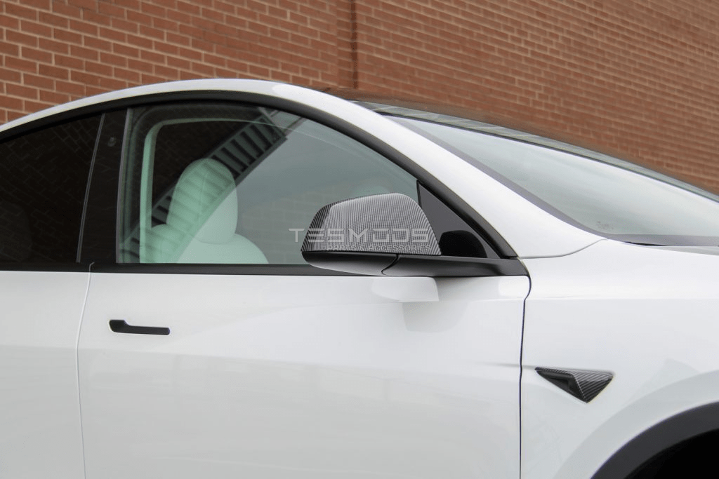 Model Y Side Mirror Covers – Carbon Fiber