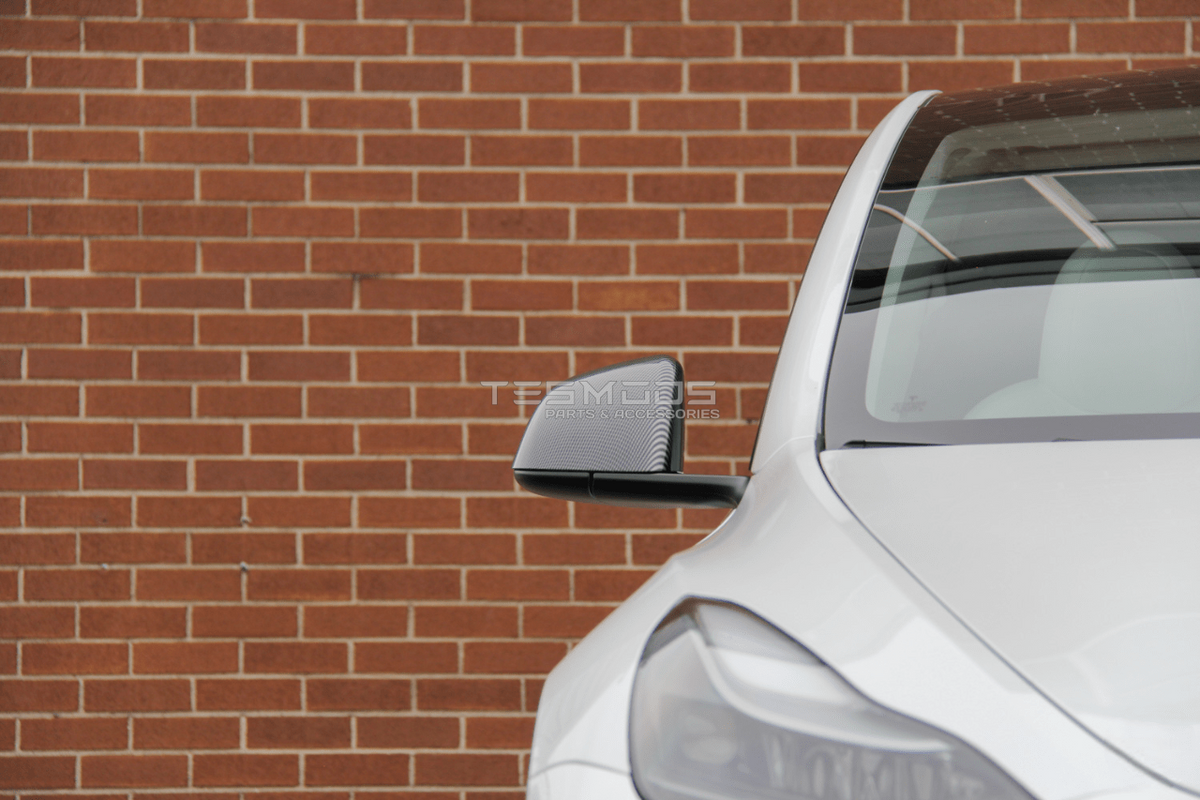 Model Y Side Mirror Covers – Carbon Fiber