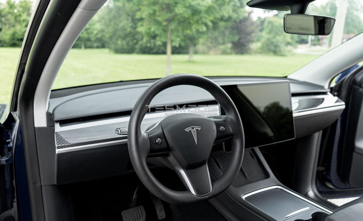 Model 3 Gloss Carbon Fiber Dash & Door Trim Covers