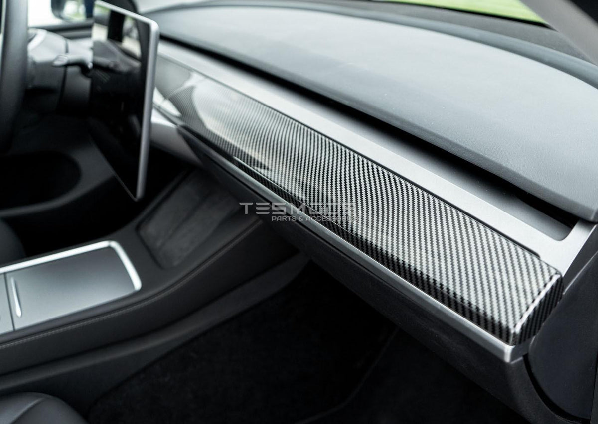 Model Y Gloss Carbon Fiber Dash & Doors Trim Covers