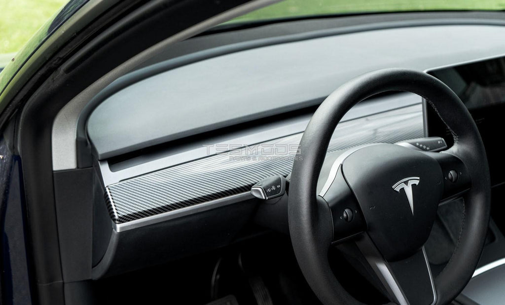 Model 3 Gloss Carbon Fiber Dash & Door Trim Covers