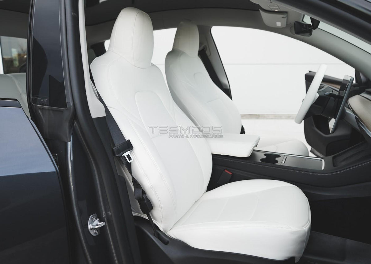 Model Y Napa Leather Seat Covers – Dove White