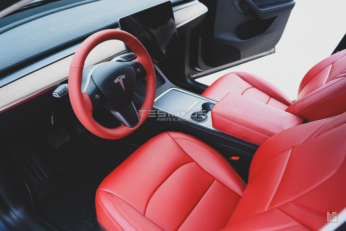 Model 3 Napa Leather Seat Covers – Rolls Royce Red