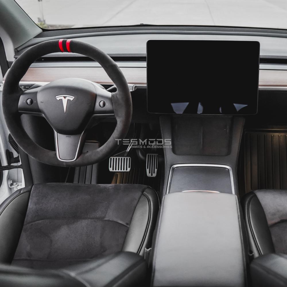 Model Y Napa Leather Seat Covers – Onyx Black w/ Suede