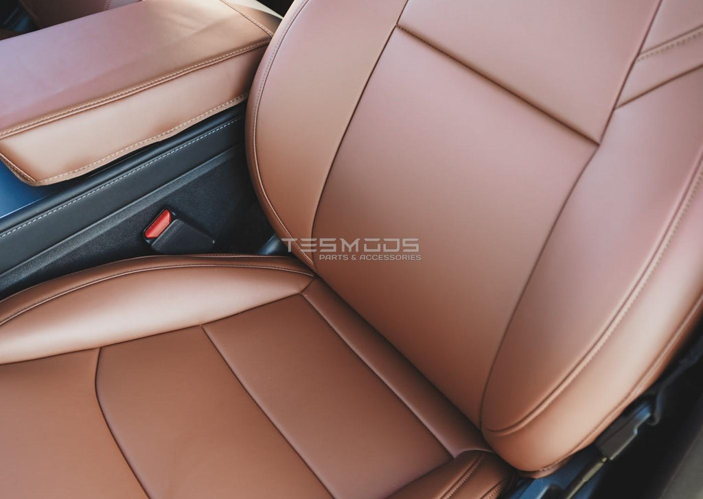 Model Y Napa Leather Seat Covers – Saddle Tan