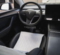Model 3 Napa Leather Seat Protectors – Dove White