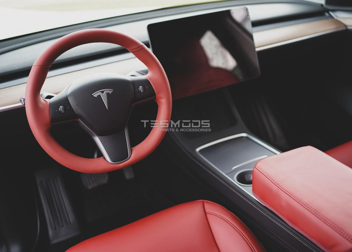 Tesla Model 3 Steering Wheel Cover Hand Stitch Rolls Royce