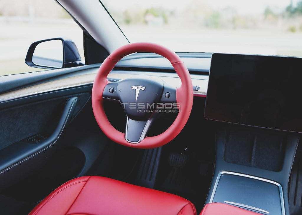 Tesla Model 3 Steering Wheel Cover Hand Stitch Rolls Royce