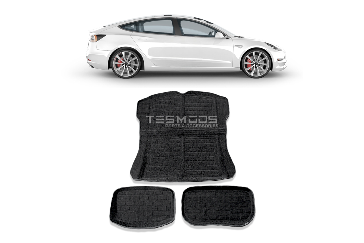 Model 3 Frunk Trunk Mats – 3D Comfort Performance