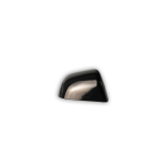 EXTERIOR MIRROR SKULL CAP- RIGHT HAND- SOLID BLACK-PBSB
