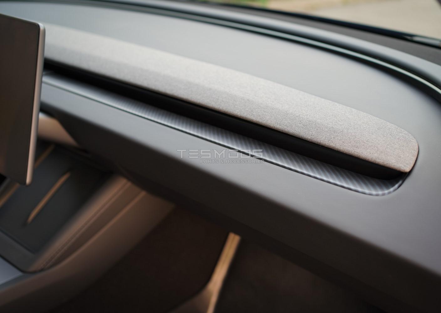 Model 3 Matte Carbon Fiber Dash Trim Cover
