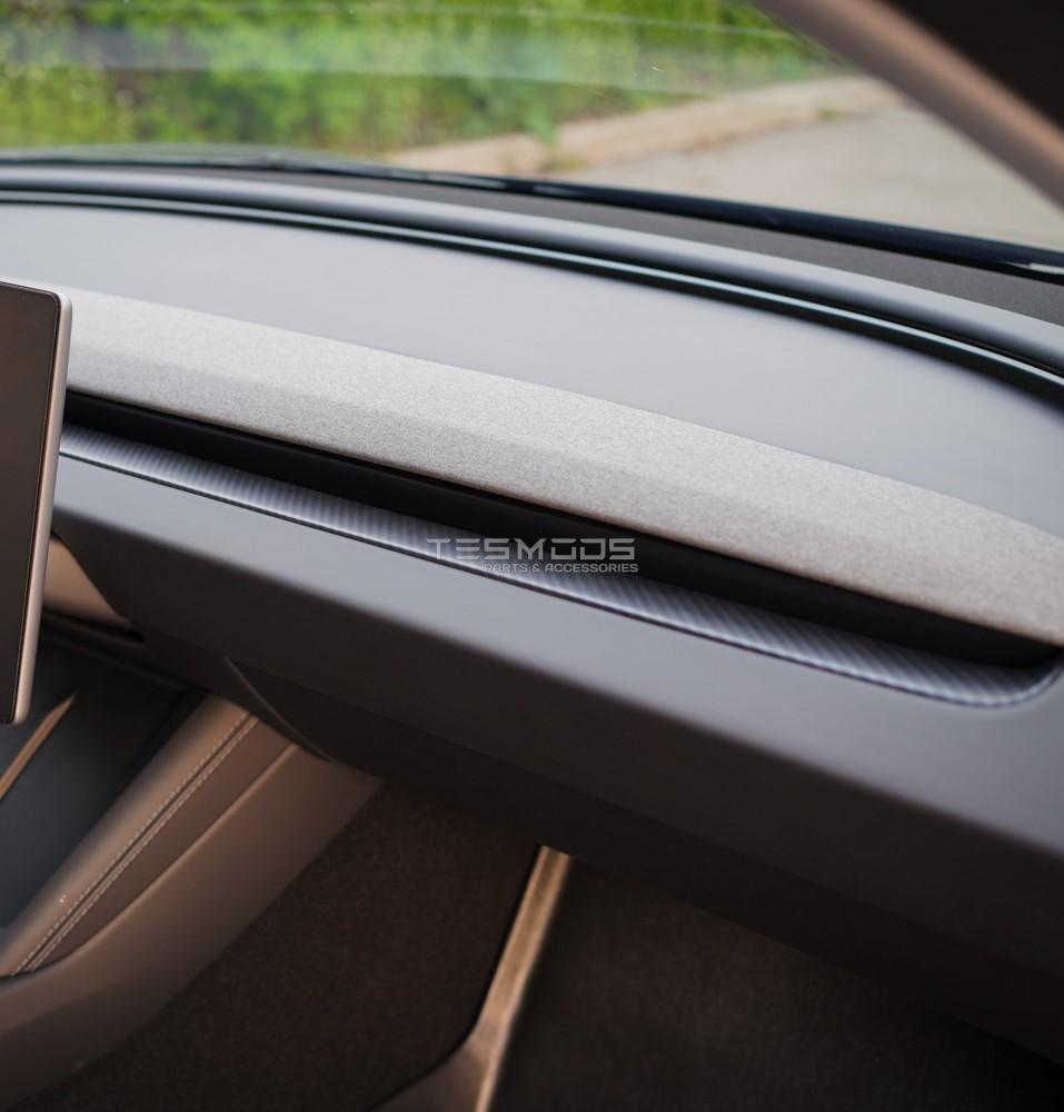 Model 3 Matte Carbon Fiber Dash Trim Cover