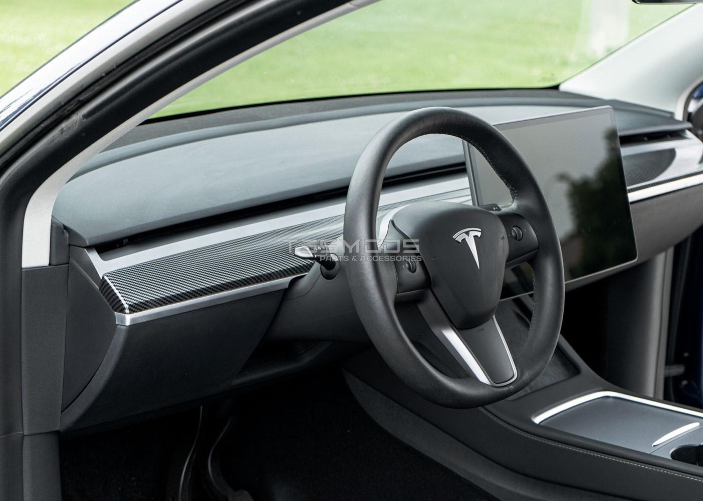Model Y Gloss Carbon Fiber Dash & Doors Trim Covers