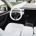 Model 3 Steering Wheel Cover – Hand Stitch – Dove White
