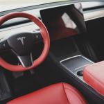 Model Y Steering Wheel Cover – Hand Stitch – Rolls Royce Red