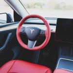 Model 3 Steering Wheel Cover – Hand Stitch – Rolls Royce Red