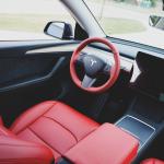 Model 3 Steering Wheel Cover – Hand Stitch – Rolls Royce Red