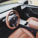 Model 3 Steering Wheel Cover – Hand Stitch – Saddle Tan