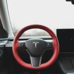 Model 3 Steering Wheel Cover – Hand Stitch – Rolls Royce Red